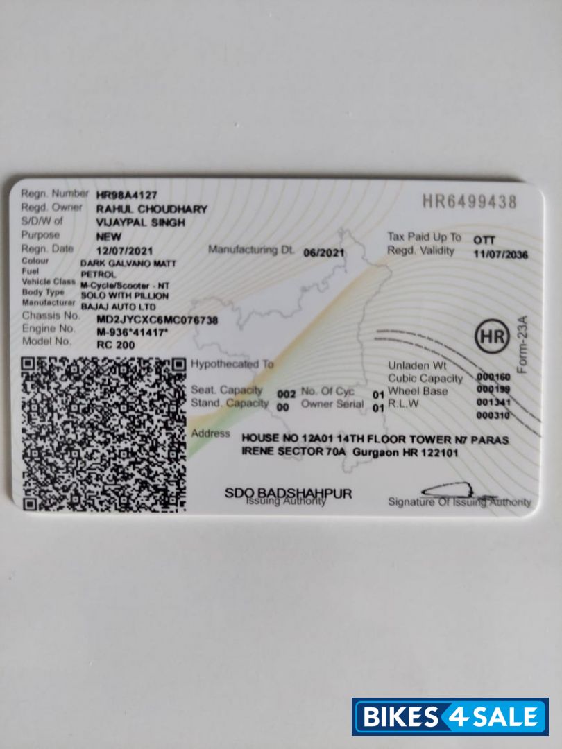 Dark Galvano Matt KTM RC 200