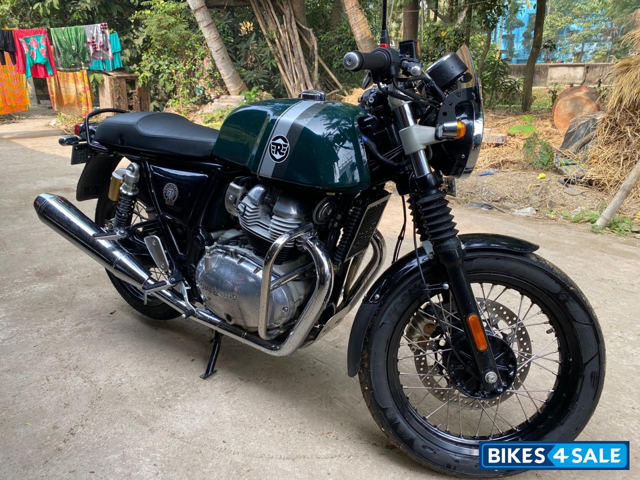 British Green Royal Enfield Continental GT 650 Twin