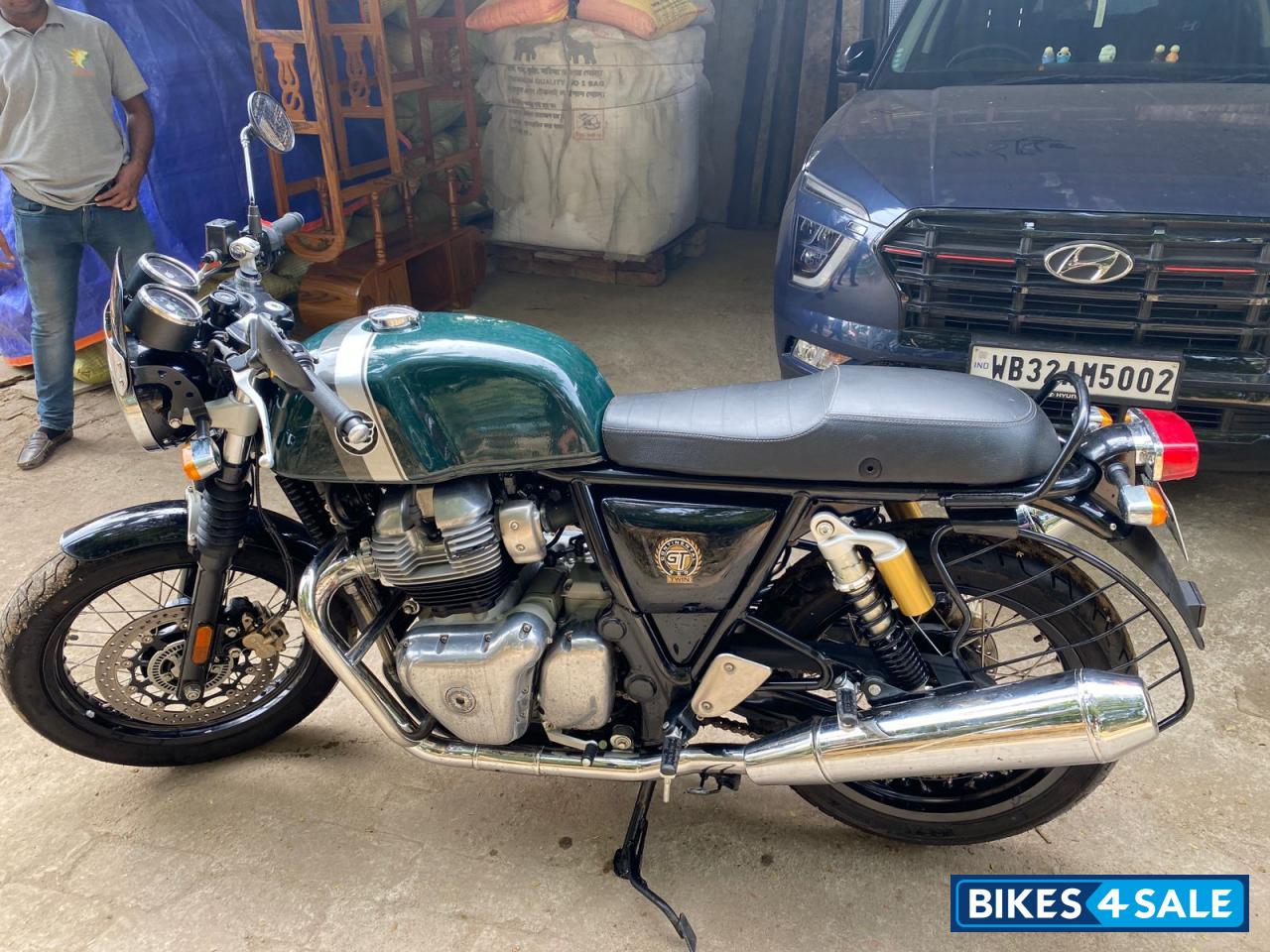 British Green Royal Enfield Continental GT 650 Twin