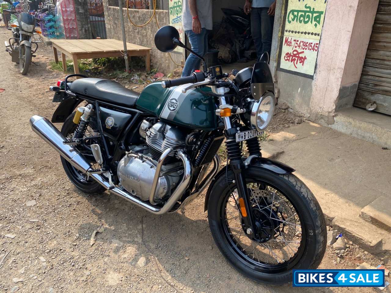 British Green Royal Enfield Continental GT 650 Twin