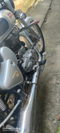 Silver Royal Enfield Bullet Standard 350