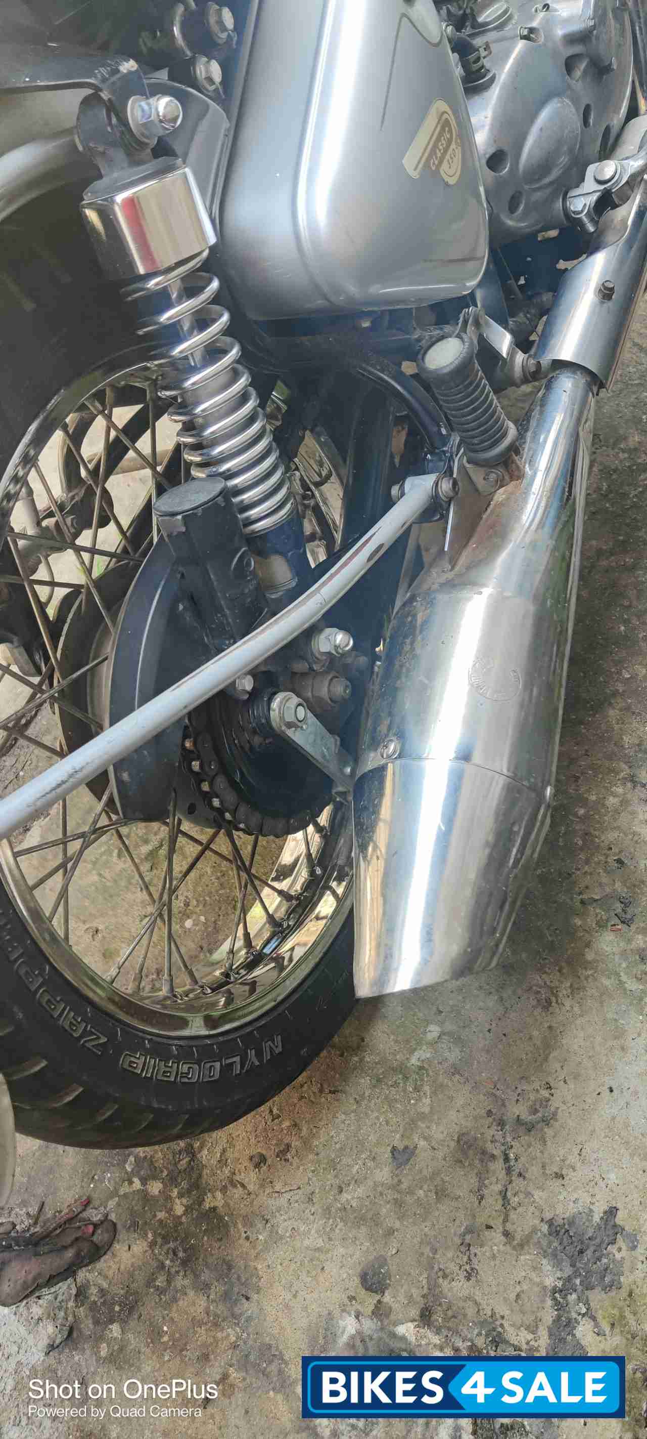 Silver Royal Enfield Bullet Standard 350