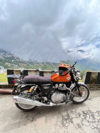 Orange Royal Enfield Interceptor 650 Twin