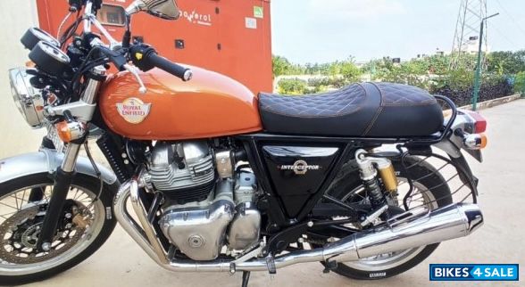 Orange Royal Enfield Interceptor 650 Twin
