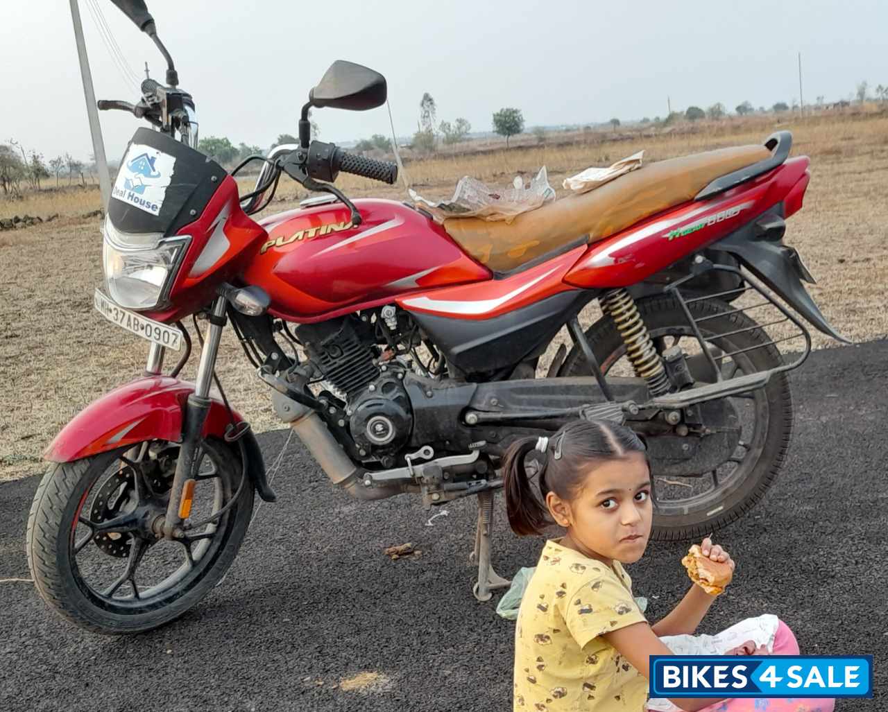 Wine Red Bajaj Platina 110 H-Gear BS6