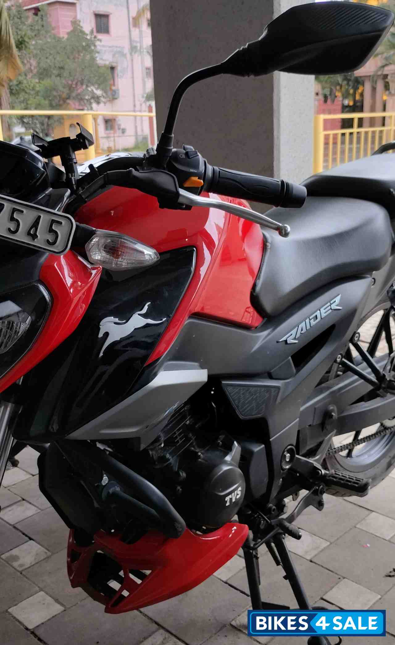 Striking Red TVS Raider 125
