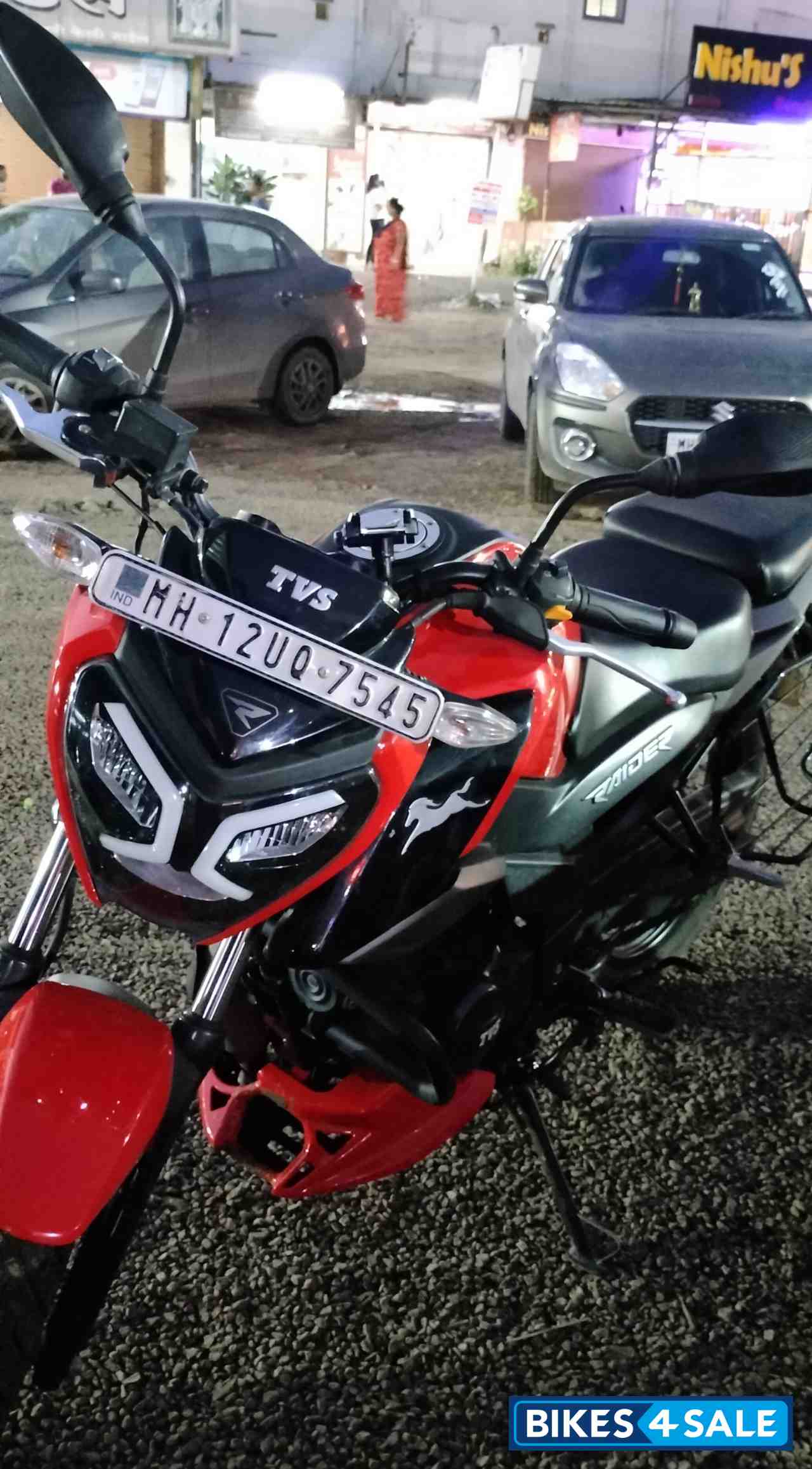 Striking Red TVS Raider 125