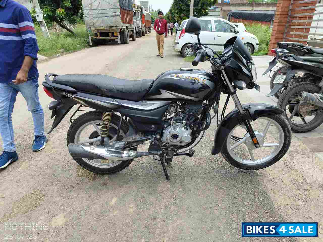 Ebony Black With Sil Bajaj Platina 100 ES