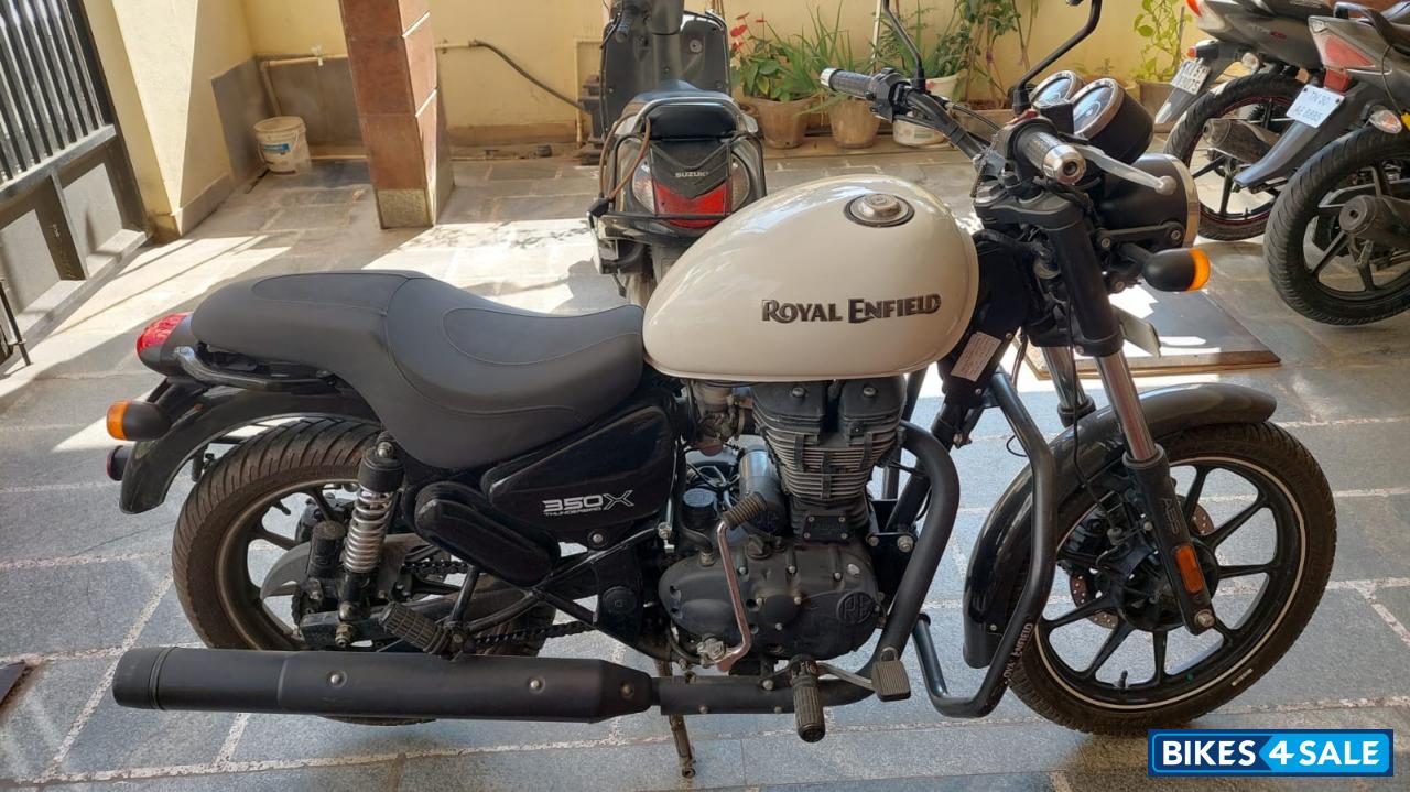 Whimsical White Royal Enfield Thunderbird X 350