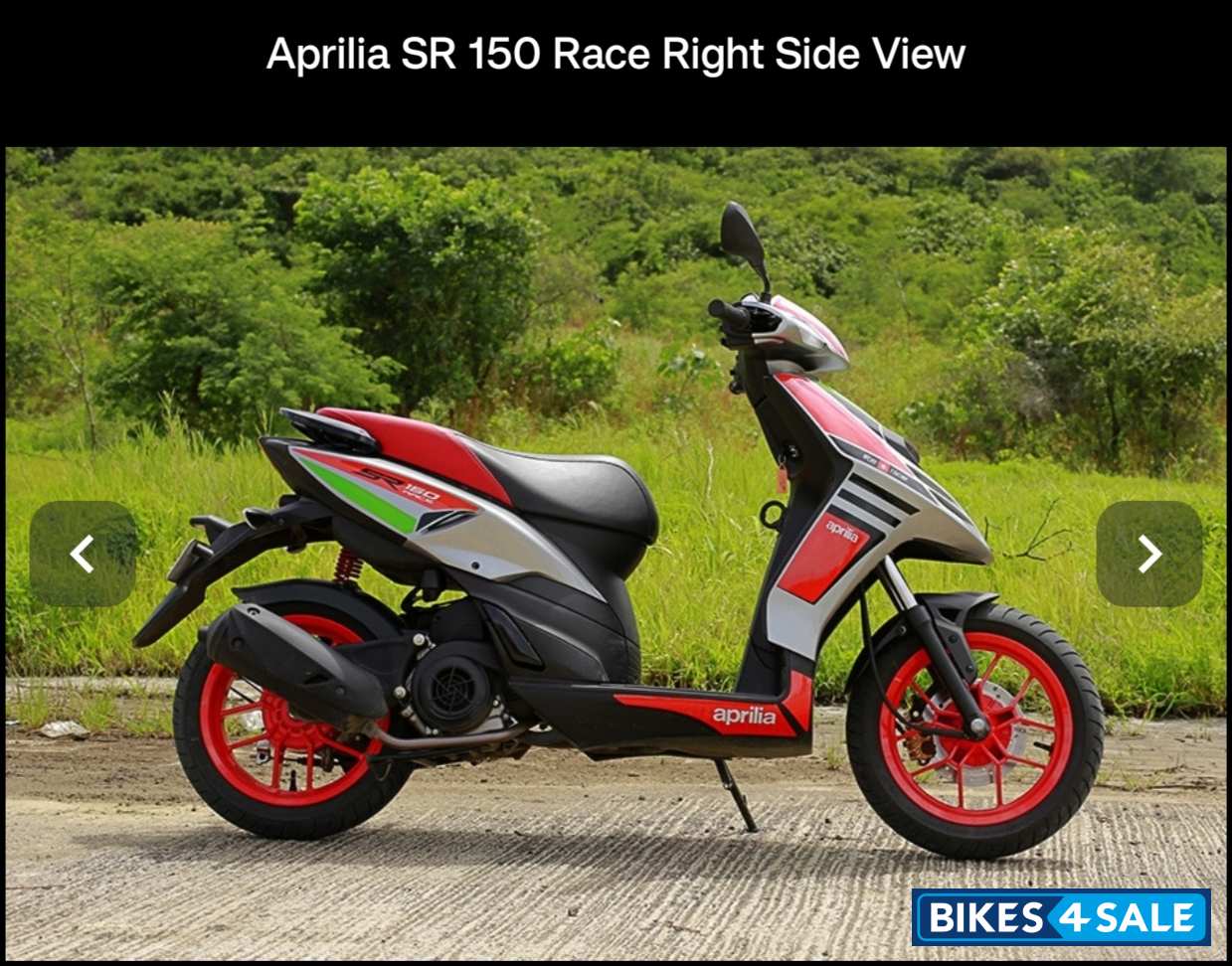 Grey Aprilia SR 150 Race