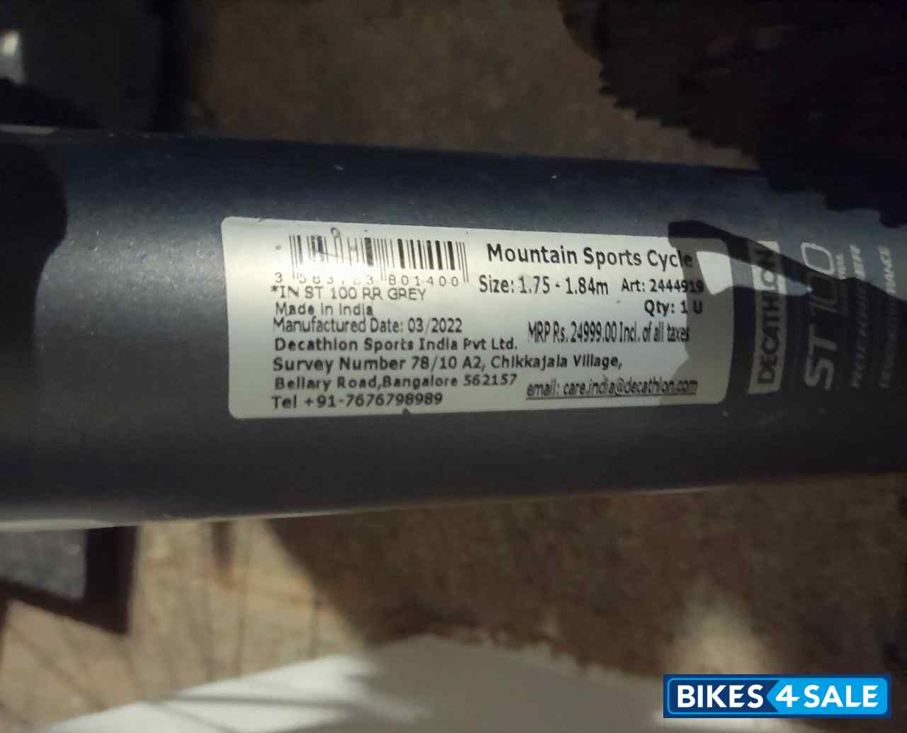 Grey Bicycle Decathlon