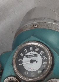 Blue Royal Enfield Bullet 500