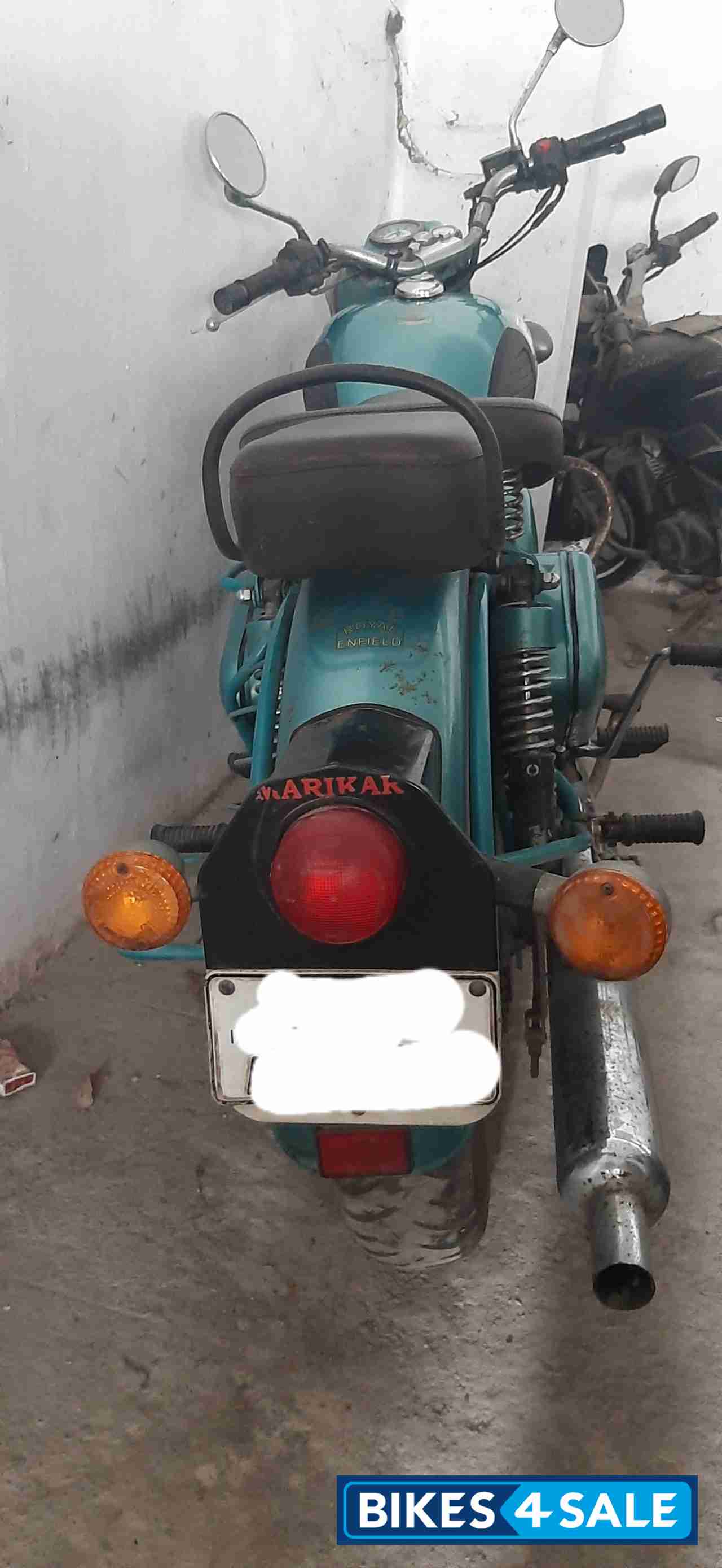 Blue Royal Enfield Bullet 500