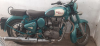 Blue Royal Enfield Bullet 500