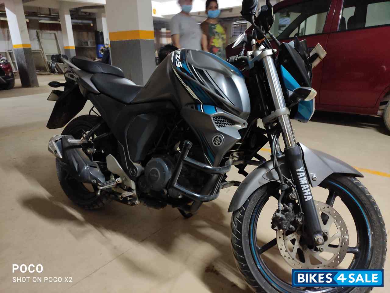 Grey Blue Yamaha FZ-S FI V2