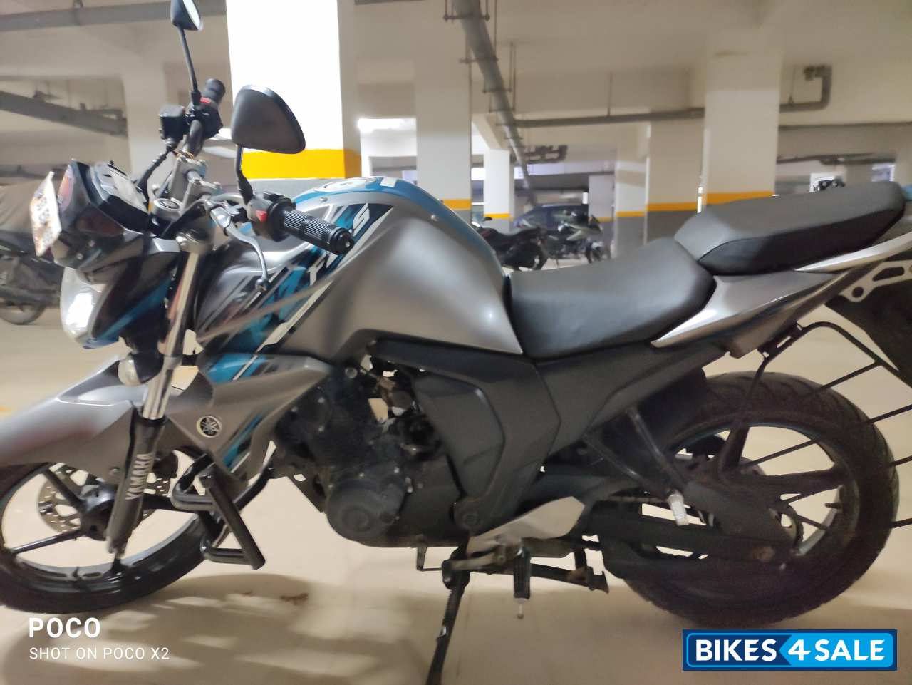 Grey Blue Yamaha FZ-S FI V2