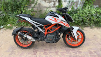 White KTM Duke 390