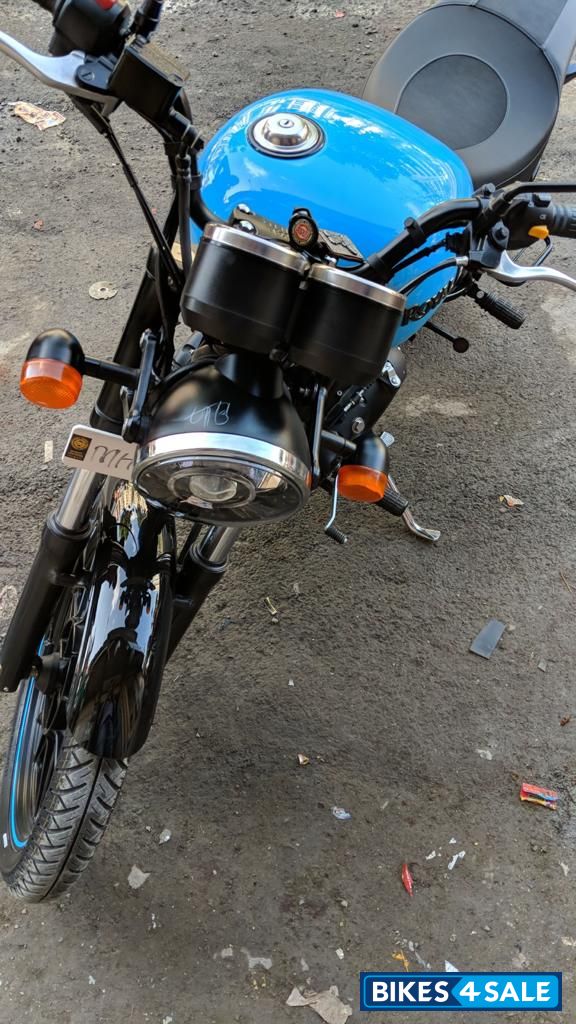 Blue And Black Royal Enfield Thunderbird X 500