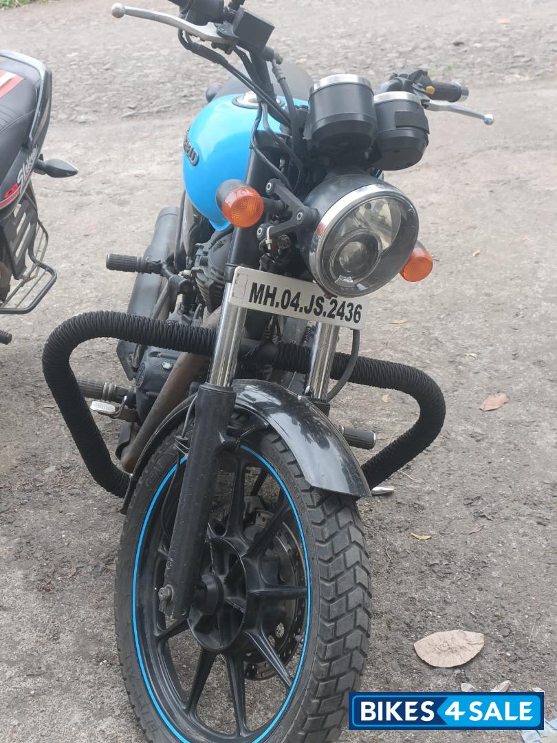 Blue And Black Royal Enfield Thunderbird X 500