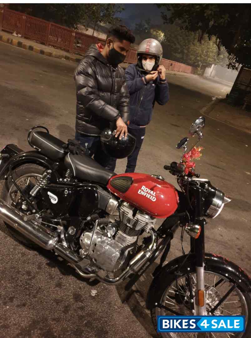 Reddish Red Royal Enfield Classic 350 Single Channel BS6
