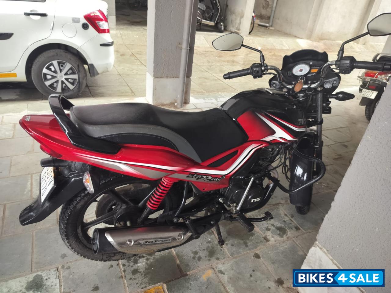 Red Black TVS Star City Plus 2021 Edition