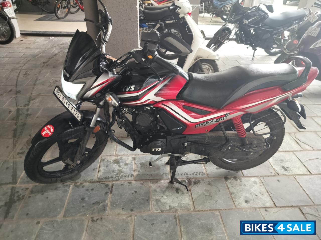 Red Black TVS Star City Plus 2021 Edition