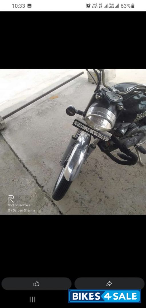 Black Royal Enfield Bullet Electra