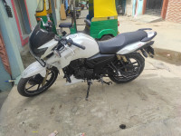 White TVS Apache RTR 180 ABS