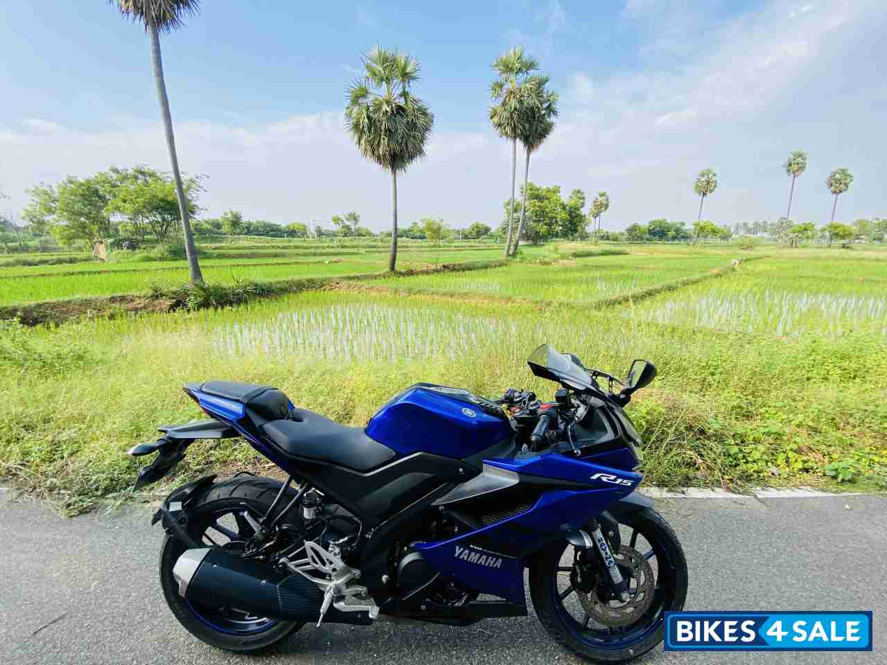 Blue Yamaha YZF R15 V3
