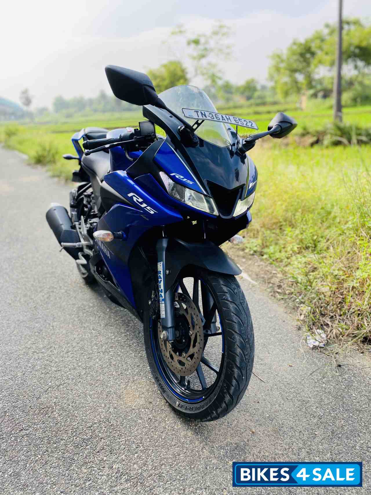 Blue Yamaha YZF R15 V3