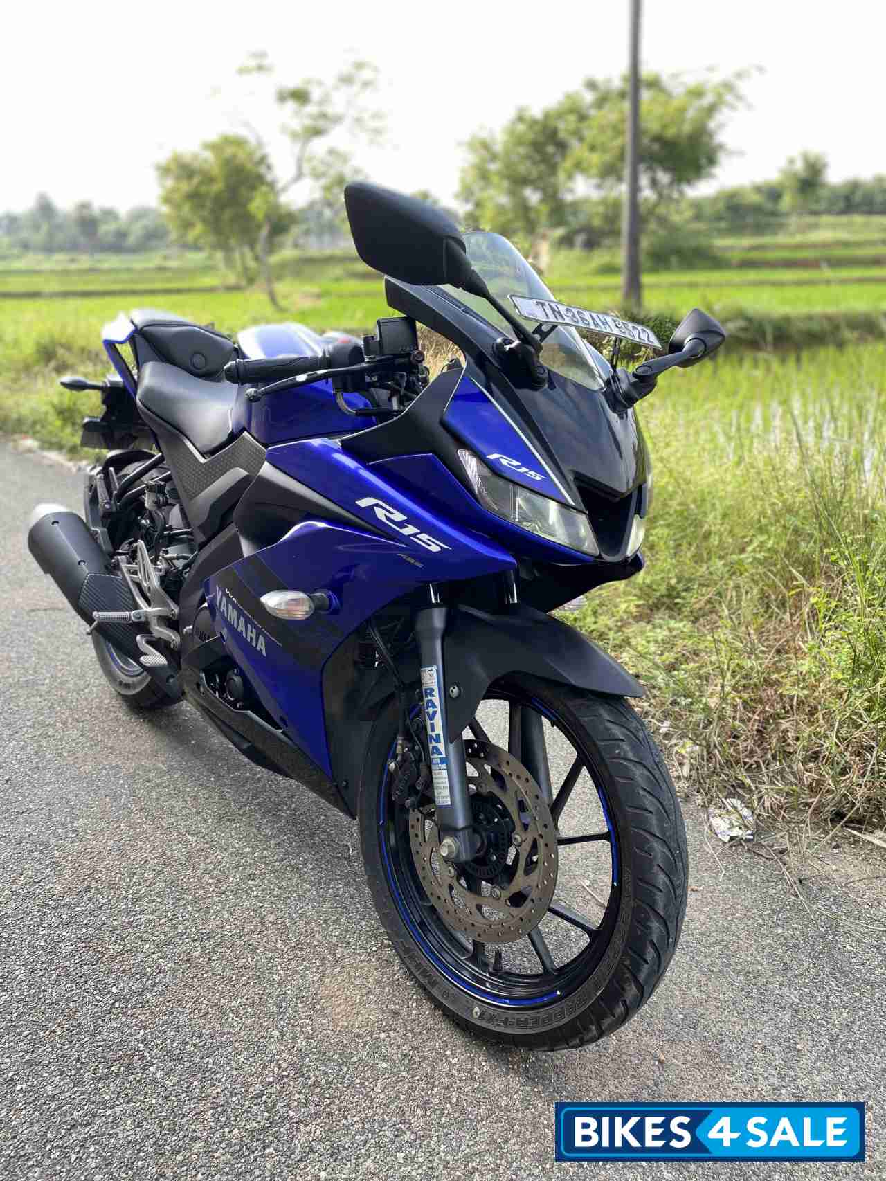 Blue Yamaha YZF R15 V3