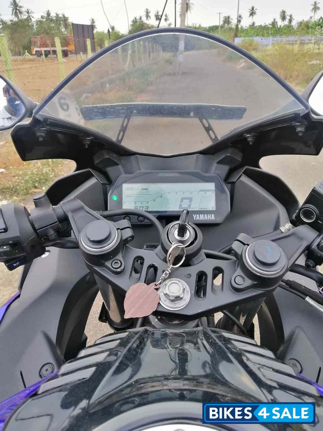 Blue Yamaha YZF R15 V3