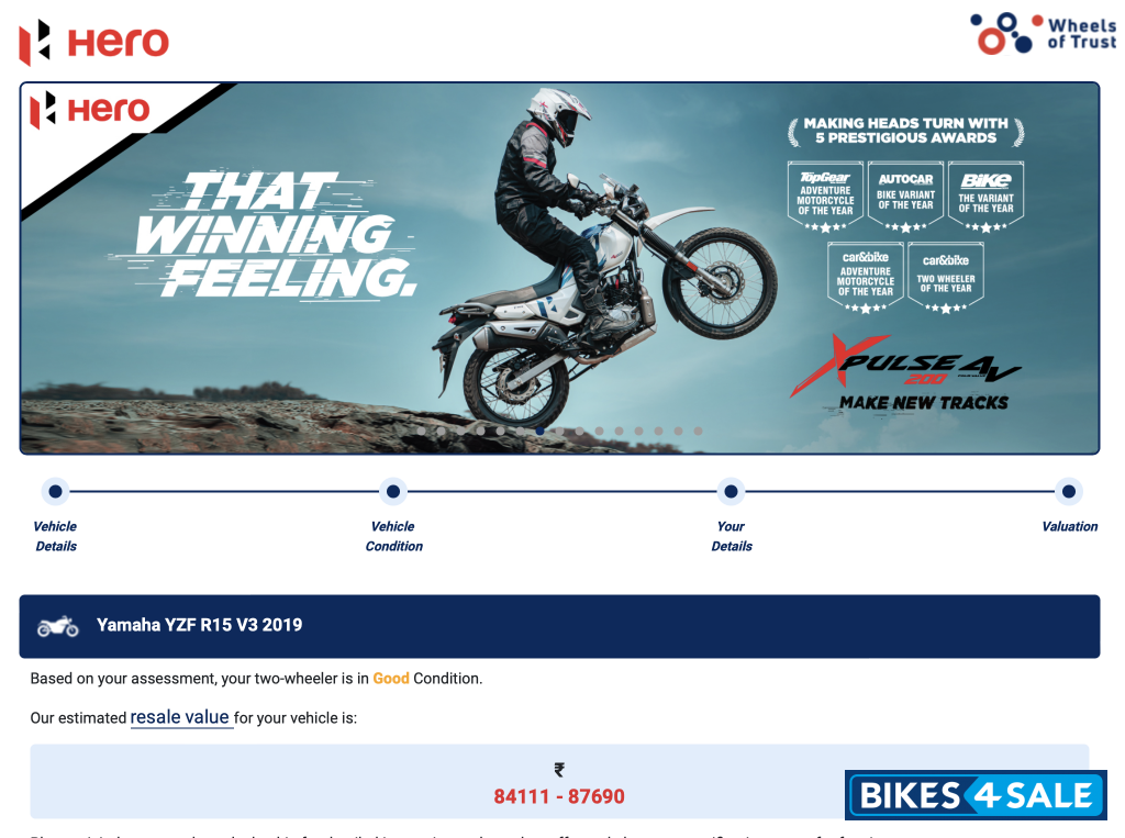 Red & Grey Yamaha YZF R15 V3