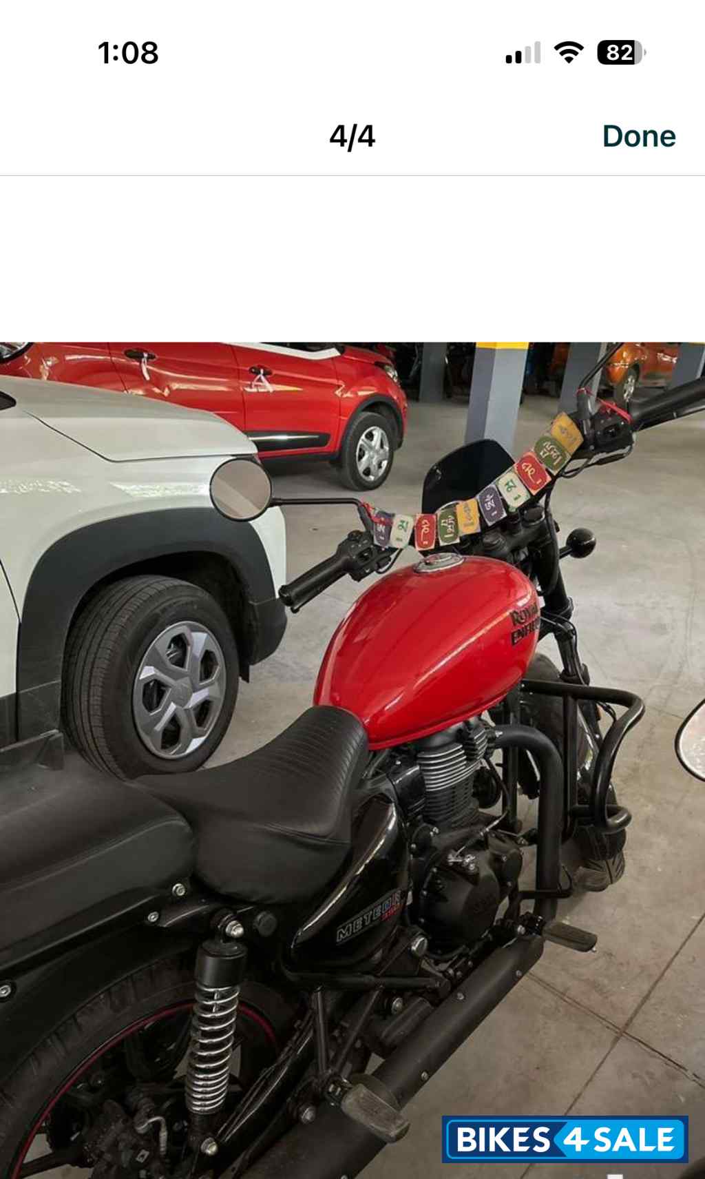 Red Royal Enfield Meteor 350 Fireball