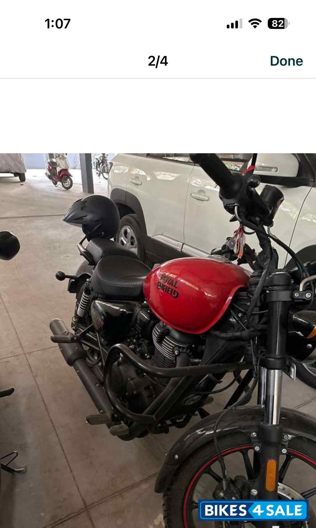 Red Royal Enfield Meteor 350 Fireball