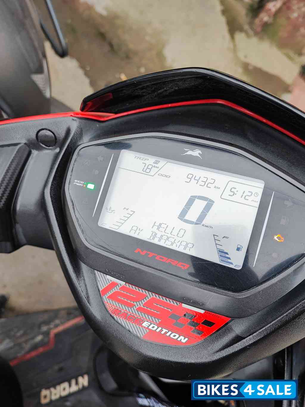 Black Red TVS NTORQ 125 Race Edition BS6