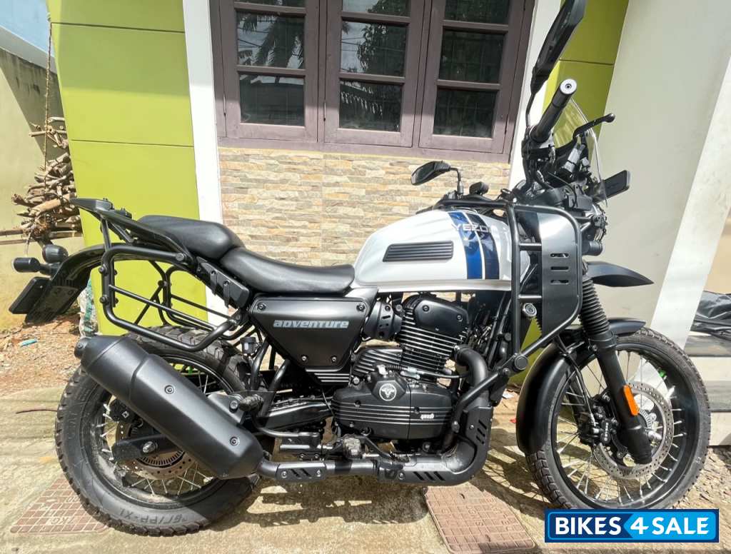 White Yezdi Adventure Gloss