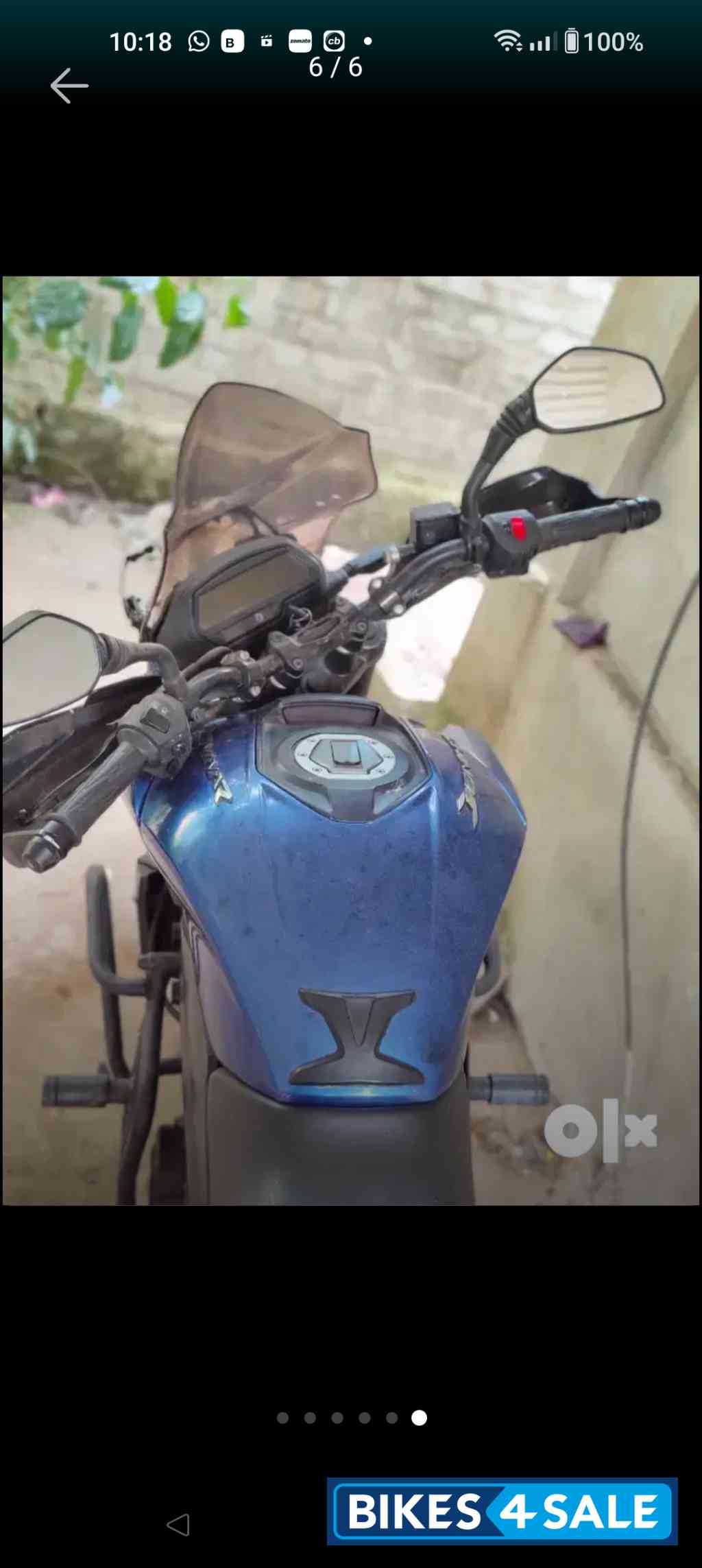 Blue Bajaj Dominar 400 ABS BS6