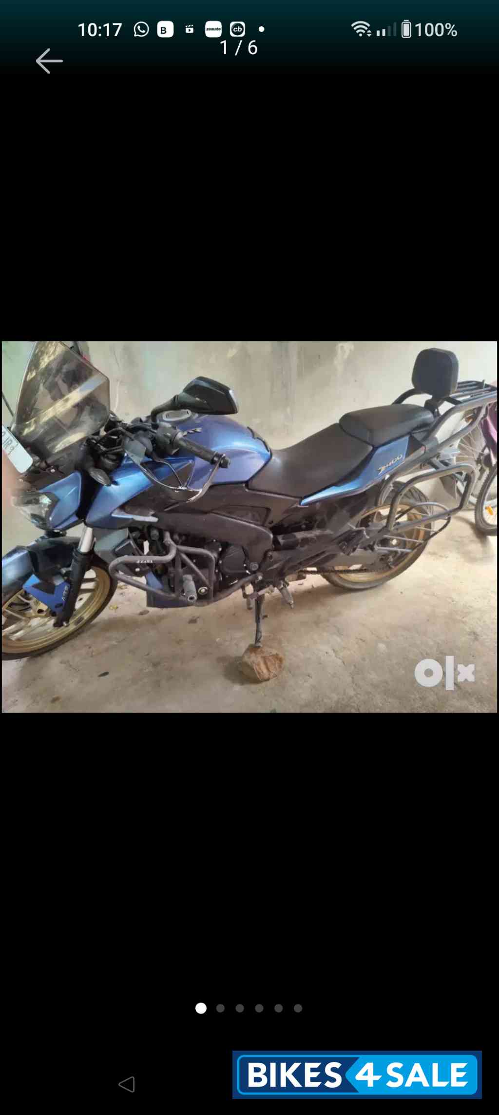 Blue Bajaj Dominar 400 ABS BS6