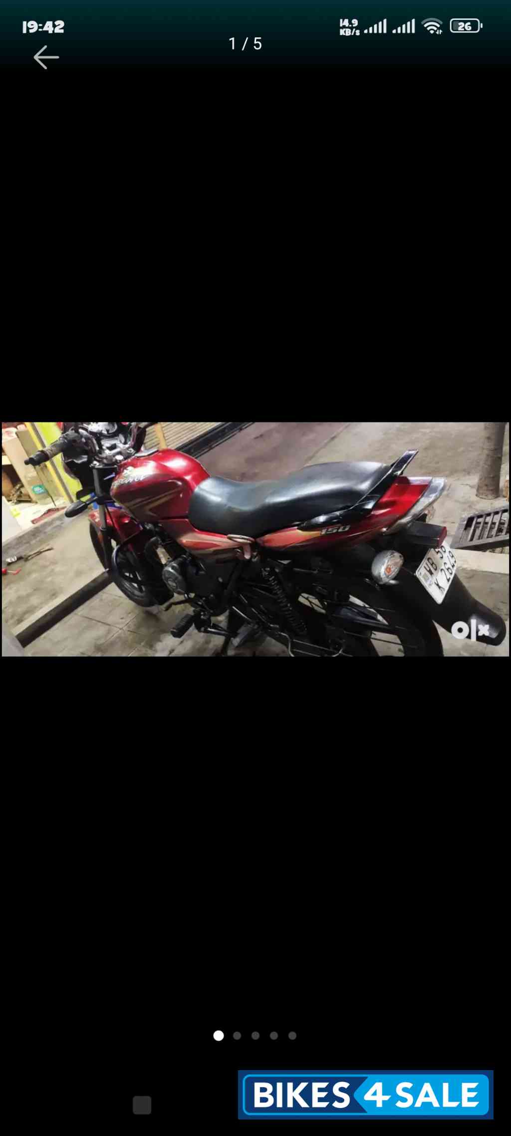 Red And Black Bajaj Discover 150 S