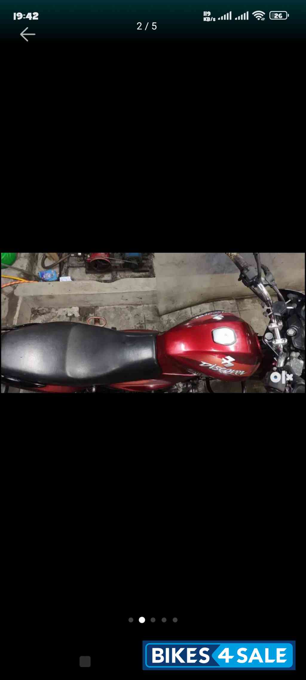 Red And Black Bajaj Discover 150 S