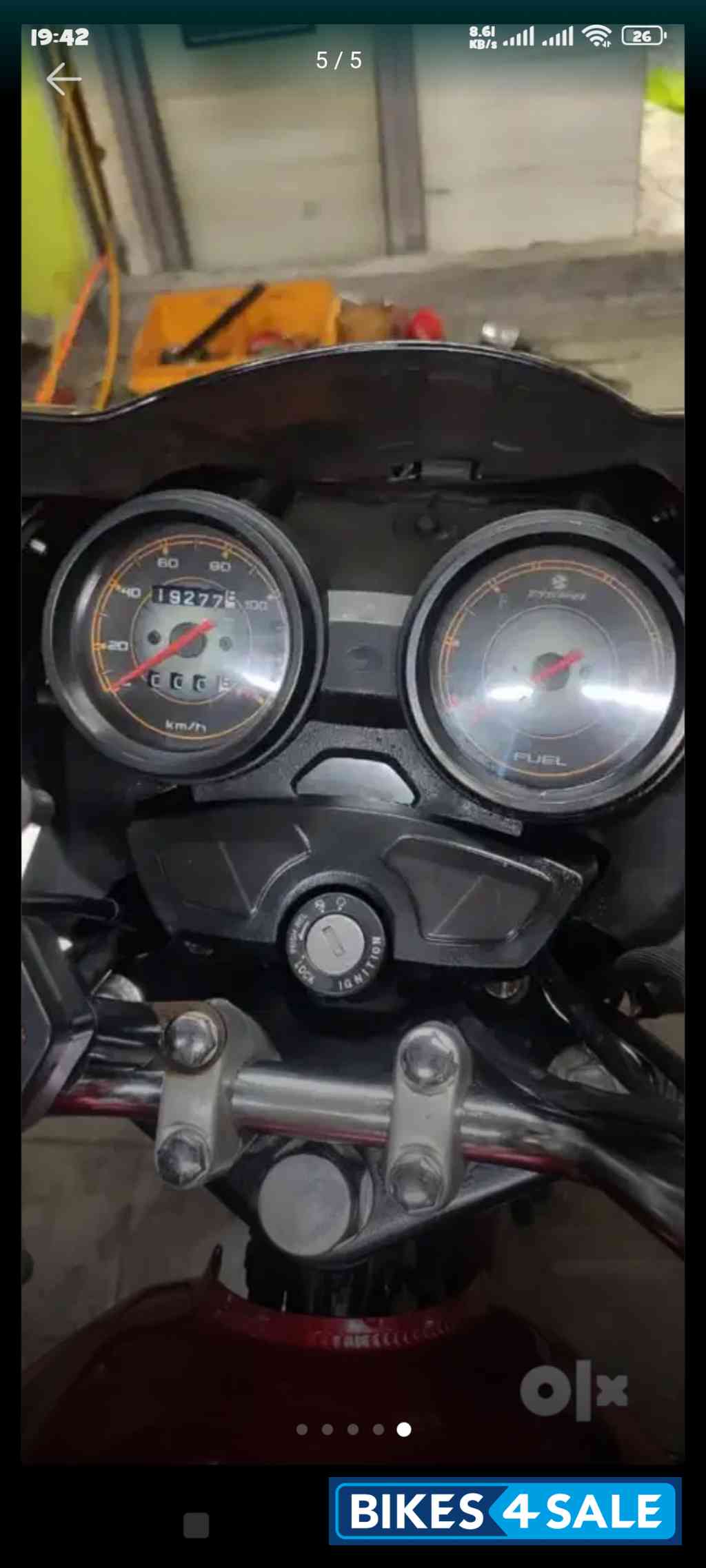 Red And Black Bajaj Discover 150 S