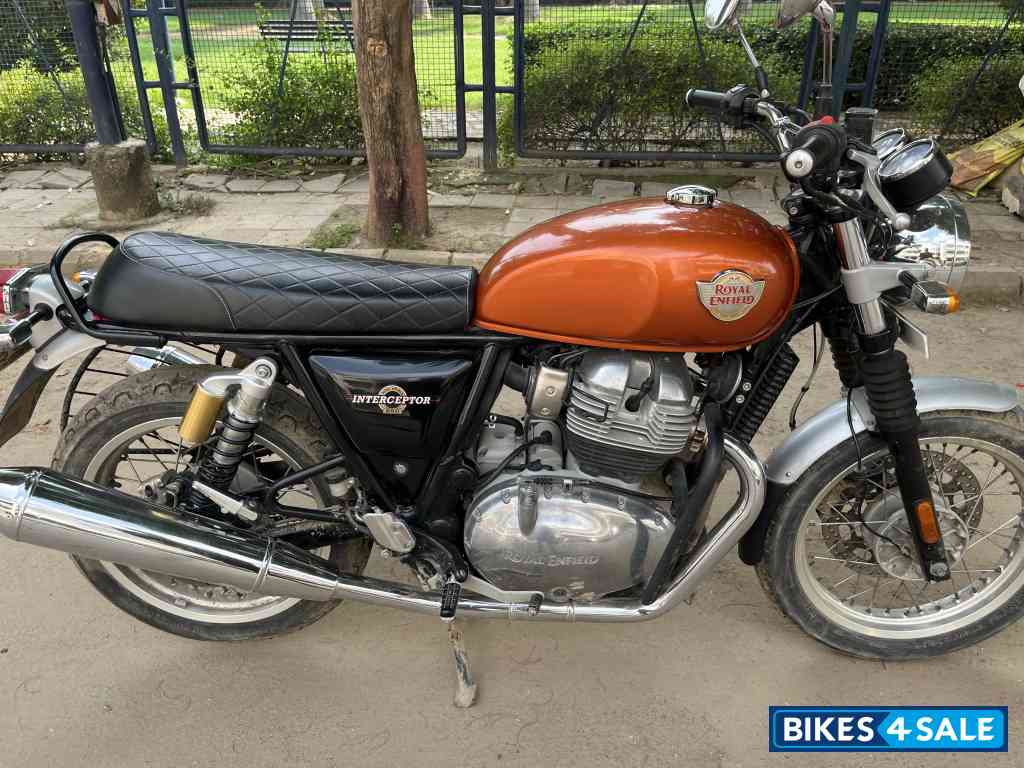 Orange Black Royal Enfield 2023 Interceptor 650