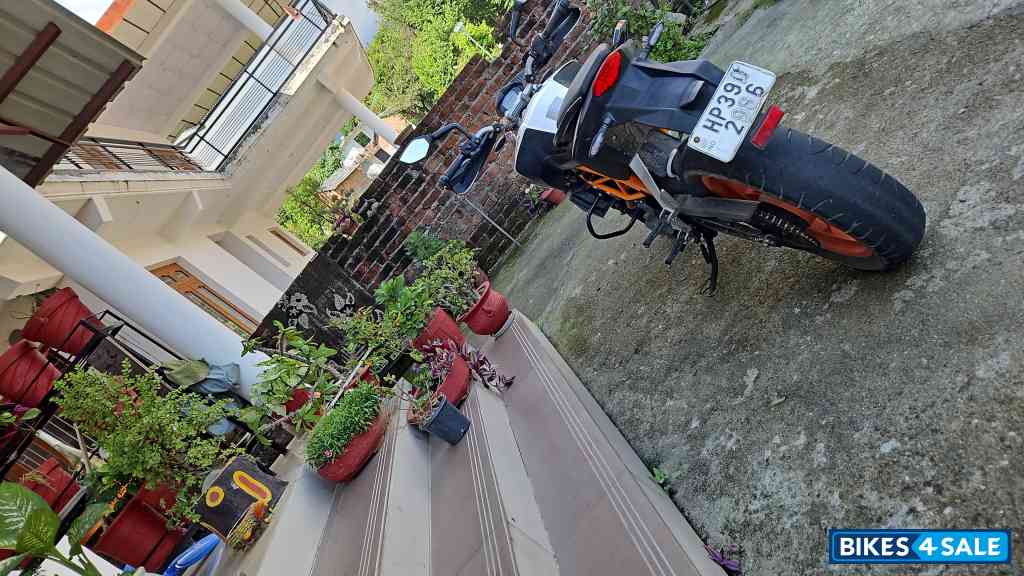 White And Orange KTM Duke 390