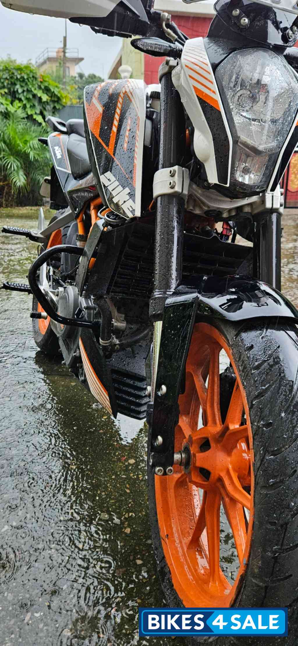 White And Orange KTM Duke 390