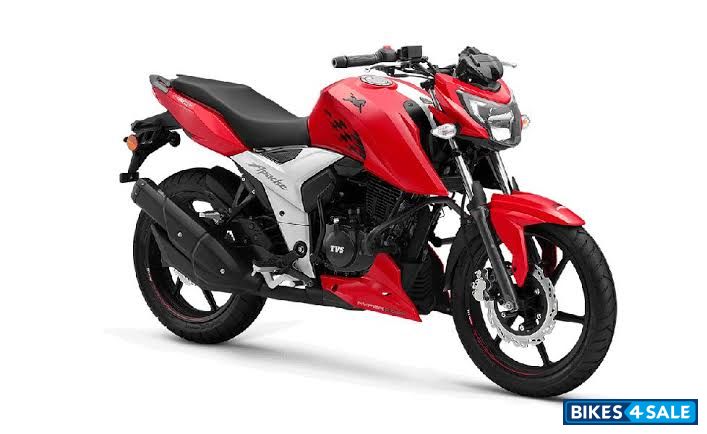 Red With White TVS Apache RTR 160 4V