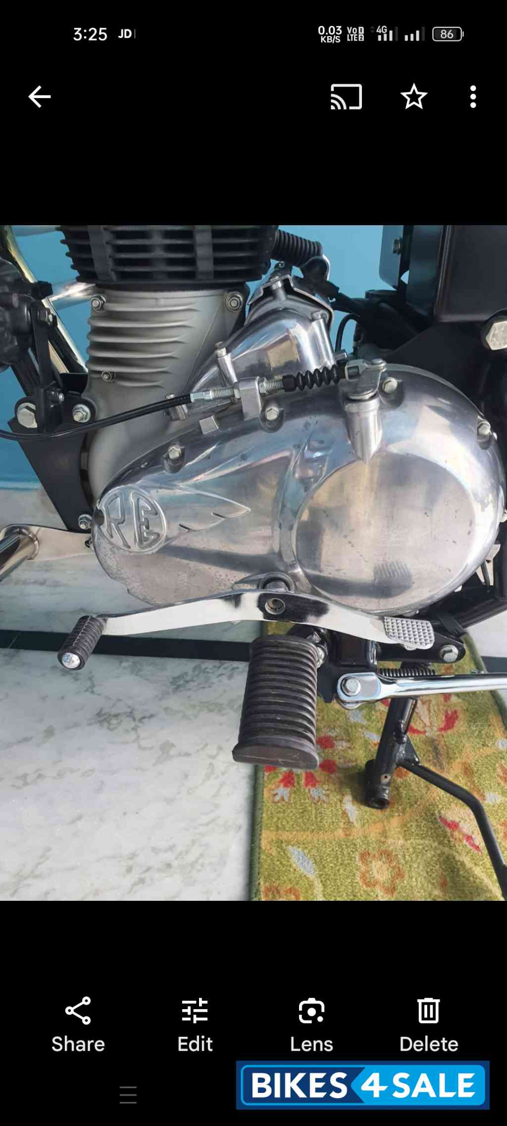 Black Royal Enfield Bullet Standard 500