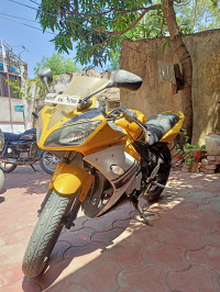 Yellow Yamaha YZF R15