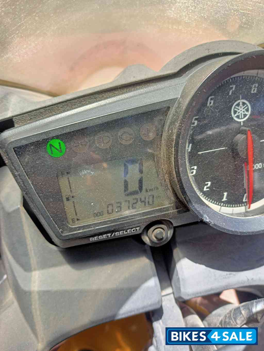 Yellow Yamaha YZF R15