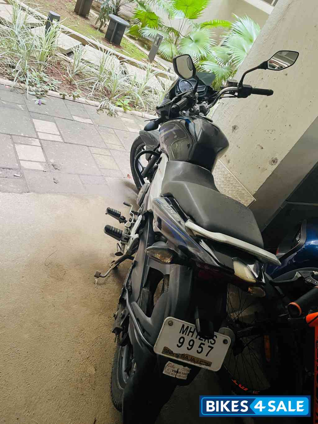 Black Blue Bajaj Discover 125 ST